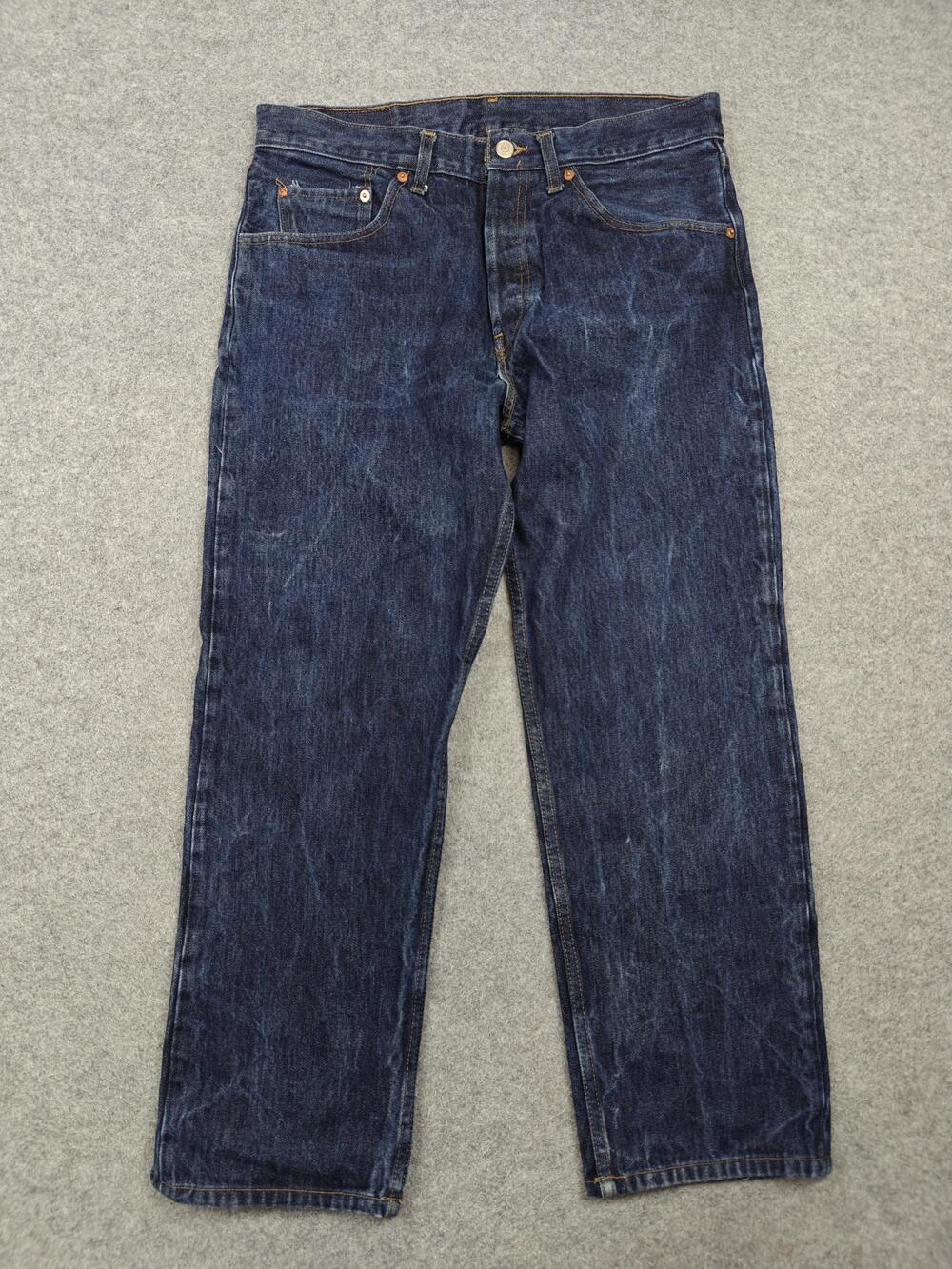 Vintage Levis 501 Jeans Mens 36x30 Blue Dark Wash Regular Straight Denim Pants